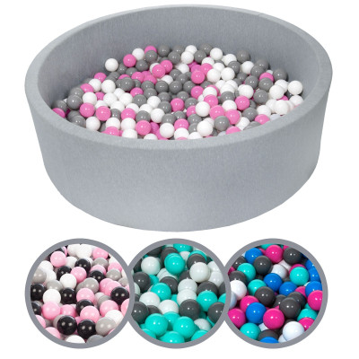 Piscina rotonda Ø 125 cm con 600 palline colorate